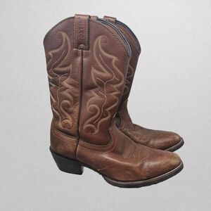 Justin Stampede 13" Brown 2565 Leather Western Boots Size 10 EE Men's Workwear
